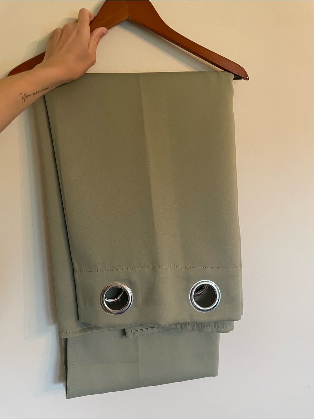 Sage Room Darkening Curtains with Metal Grommet Detail